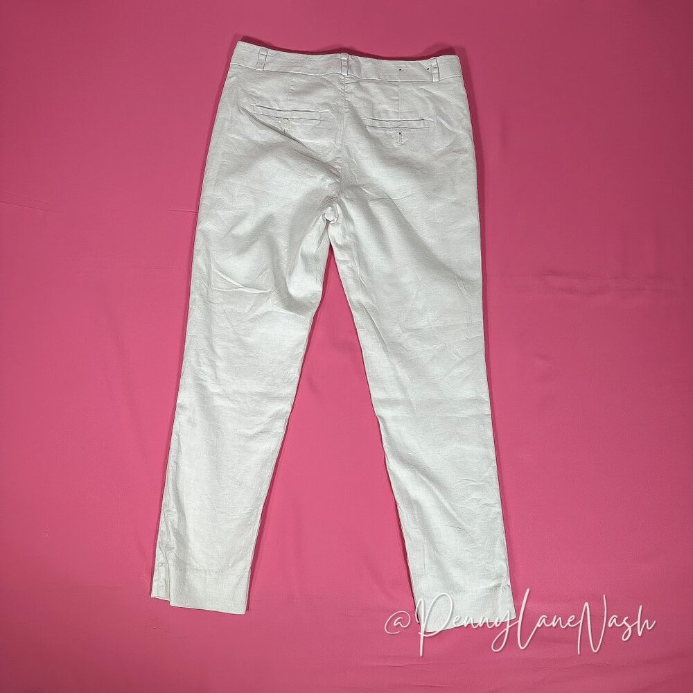 Banana Republic Avery Linen & Cotton Pants Size 2 White - Picture 5 of 14